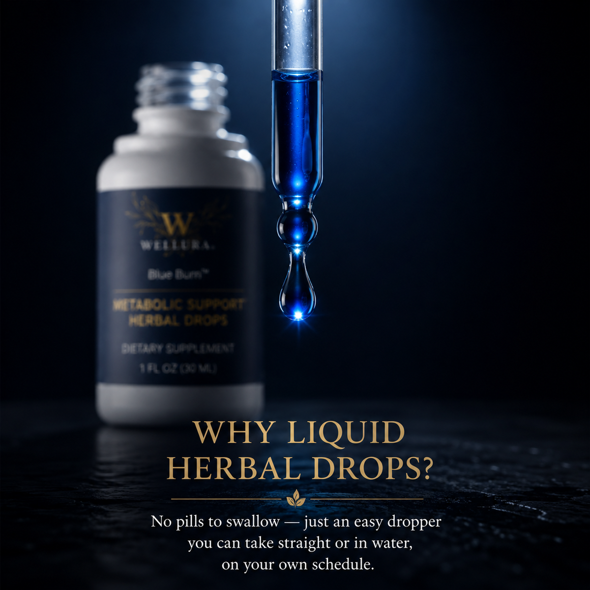 Wellura Blue Burn Liquid Supplement, 30ml