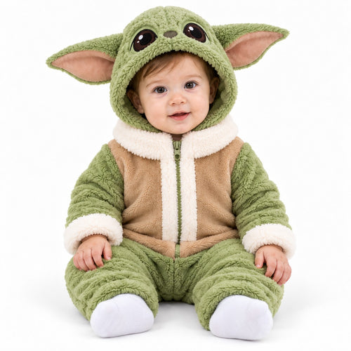 Baby wearing the Little Force onesie