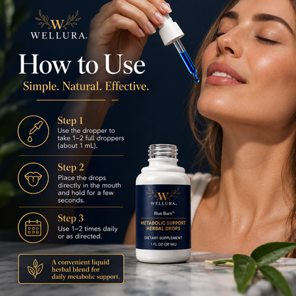 Wellura Blue Burn Liquid Supplement, 30ml