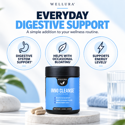 Wellura Inno Cleanse – 14-Day Natural Gut Detox, Gluten-Free Digestive Support Supplement